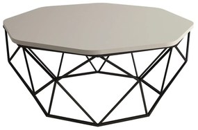 Mesa de Centro Diamond – Creme – 90x38x90 cm