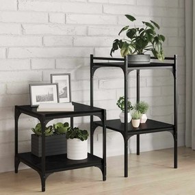 vidaXL Estante de Prateleira 4 pcs Preto 40 x 40 x 1.5 cm
