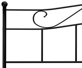 Estrutura de cama em metal 180x200 cm preto