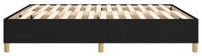 Estrutura de cama sem colchão 180x200 cm tecido preto