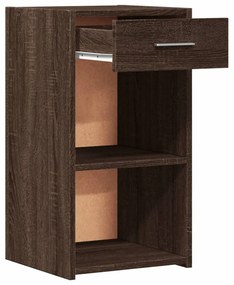 Mesa de cabeceira derivados de madeira carvalho castanho