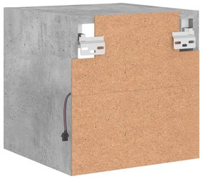 Móveis de parede para TV com luzes LED 2 pcs cinzento cimento