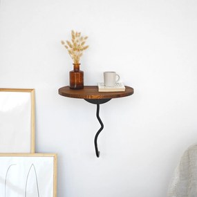 Prateleira de Parede Leo – Castanho/Preto – 35x35 cm