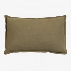 Almofada Retangular 35x50 Cm Em Algodão Elezar Verde Exército Claro - Sklum