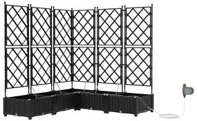 Jardineiras de Jardim 1 pc Preto 120 x 120 x 126 cm Plástico