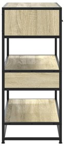 Mesa consola 90x35x80 cm derivados de madeira carvalho sonoma