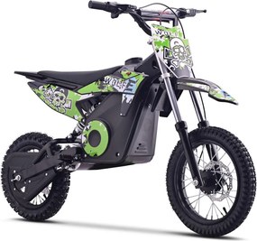 Mota Elétrica Infantil WOLF-E 1000W 36V com Bateria de Lítio, 3 Velocidades e Travões de Disco – Verde