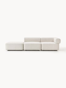 Módulo com chaise longue em bouclé Anton