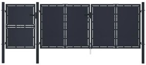 vidaXL Portão de jardim 4x1,75 m metal antracite