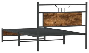 Estrutura cama s/ colchão derivados de madeira carvalho fumado