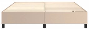 Estrutura de cama 180x200 cm couro artificial cappuccino
