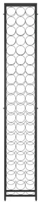 Garrafeira para 57 garrafas 34x18x200 cm ferro forjado preto