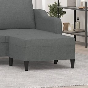 vidaXL Apoio de pés 70x55x41 cm tecido cinzento-escuro