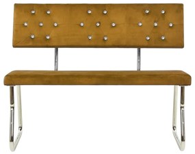 Banco 110 cm veludo castanho