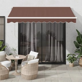 Toldo retrátil manual 300x250 cm castanho