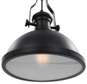 Candeeiro de teto redondo E27 preto