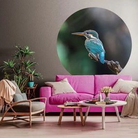 440375 WallArt Papel de parede circular "The Kingfisher" 190 cm