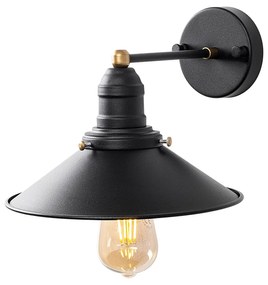 Candeeiro de Parede Conical – Preto Antique – 24 x 27 x 20 cm