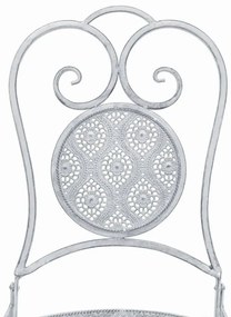 3 pcs conjunto bistrô em aço branco acinzentado