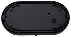 Candeeiro de parede exterior preto oval IP65 - Target