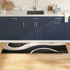 vidaXL Tapete de Cozinha Other Onda 60 x 180 cm Veludo