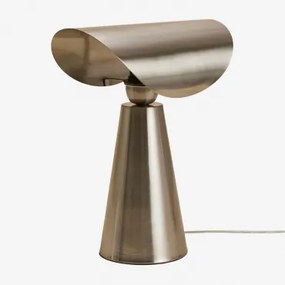 Candeeiro De Mesa ↑35 Cm Em Ferro Conby Cinza Cromado - Sklum