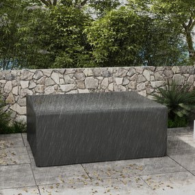 Capa para mobiliário de jardim de exterior, lona de proteção anti-UV em polietileno, 235 x 190 x 90 cm, cinzenta