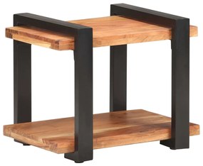 Mesa de cabeceira 50x40x40 cm madeira de acácia maciça