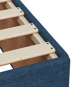 Cama boxspring com colchão 120x190 cm tecido azul