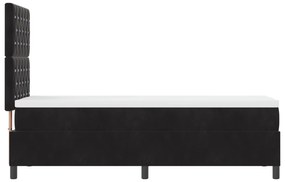 Cama Box com Colchão vidaXL Preto 80x200 cm Veludo