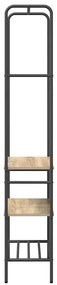 Suporte para Roupas com Prateleiras Carvalho sonoma