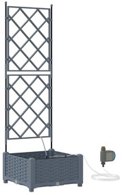 Jardineiras de Jardim 1 pc Cinzento-claro 40 x 40 x 126 cm