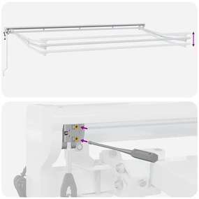 Toldo Retrátil Manual Castanho 400x200 cm