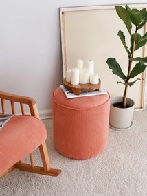 Pouffe Teddy – Coral – 43x45x43 cm