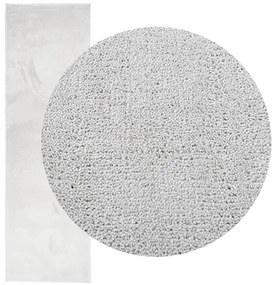 Tapete de pelo curto OVIEDO 80x250 cm cinzento