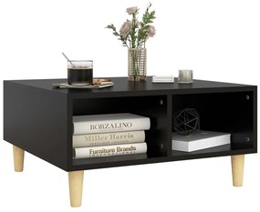Mesa de centro 60x60x30 cm contraplacado preto