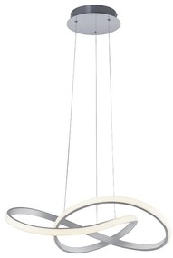 Lâmpada suspensa de design em aço 57 cm regulável com LED - Viola Due Design