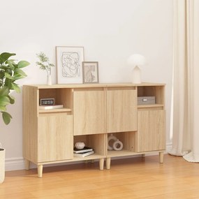 vidaXL Aparadores 2 pcs 60x35x70 cm derivados madeira carvalho sonoma