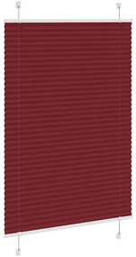 Plissado Cego Bordéus Vermelho 85x100 cm Largura Tecido 84,4 cm