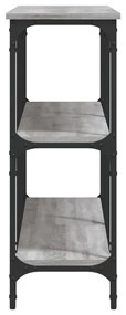 Mesa consola 150x29x75 cm derivados de madeira cinzento sonoma