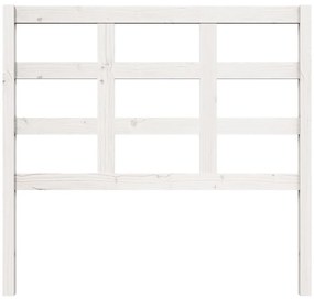 Cabeceira de cama 105,5x4x100 cm madeira de pinho maciça branco