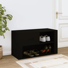 Sapateira Dama - Com 1 Gaveta e 2 Prateleiras - Cor Preto - 80x35x45 c