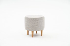 Pouffe Findik Gabbana – Branco – 40x42x40 cm