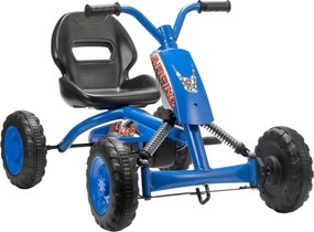 AIYAPLAY Kart a Pedais Go-Kart com Rodas PP Estrutura de Aço Carga 30 kg para Crianças 2-5 Anos 84x54x56 cm Azul | Aosom Portugal