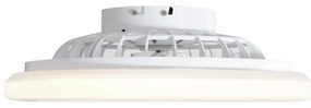 Ventilador de teto branco 48,5 cm incl. LED regulável em Kelvin com controle remoto - Clemo Moderno