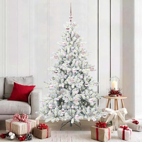 vidaXL Árvore de Natal Articulada Artificial Branco 180 cm PVC e Aço
