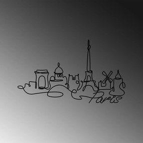 Acessório Decorativo de Parede Paris – Preto – 120 x 69 x 1,5 cm