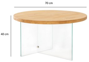 Mesa de Centro Serenity – Transparente – 70 cm x 40 cm