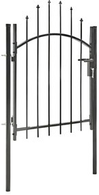 Portão de jardim 1x1,5 m aço preto