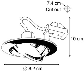 LED Foco de encastrar cobre inclinável lâmpada-Wifi-GU10 - EDU Moderno